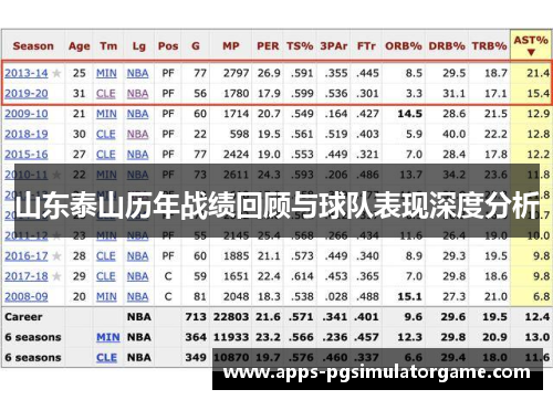 山东泰山历年战绩回顾与球队表现深度分析