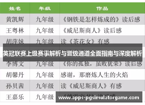 英冠联赛上级赛事解析与晋级通道全面指南与深度解析